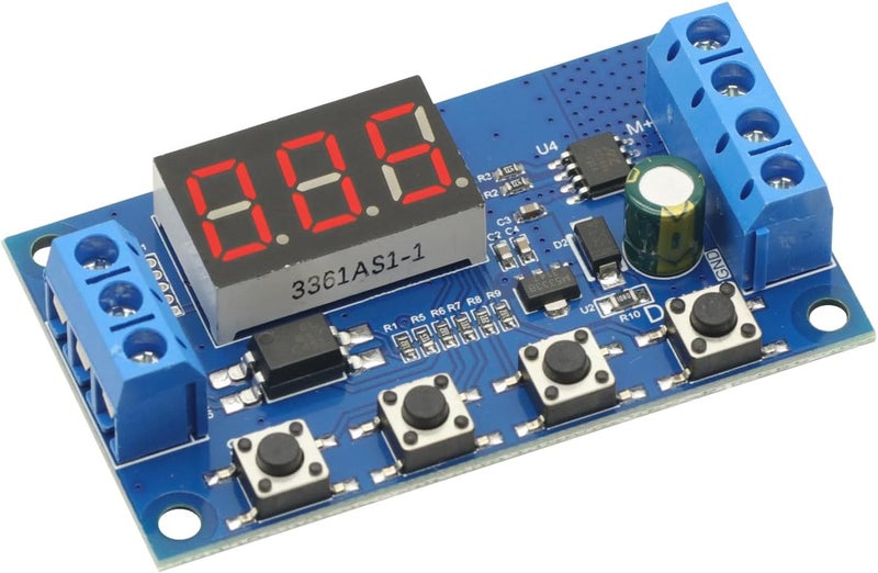GODIYMODULES DC 3.3-15V High Power Motor Forward and Reverse Controller Auto Cycle Timing Delay Module Signal Trigger Brush Motor - Image 1